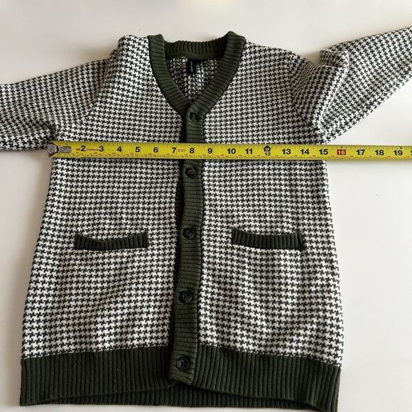 Janie And Jack Herringbone Boys Sz 8 Cardigan Sweater Preppy Academia Grandpa - Picture 7 of 8